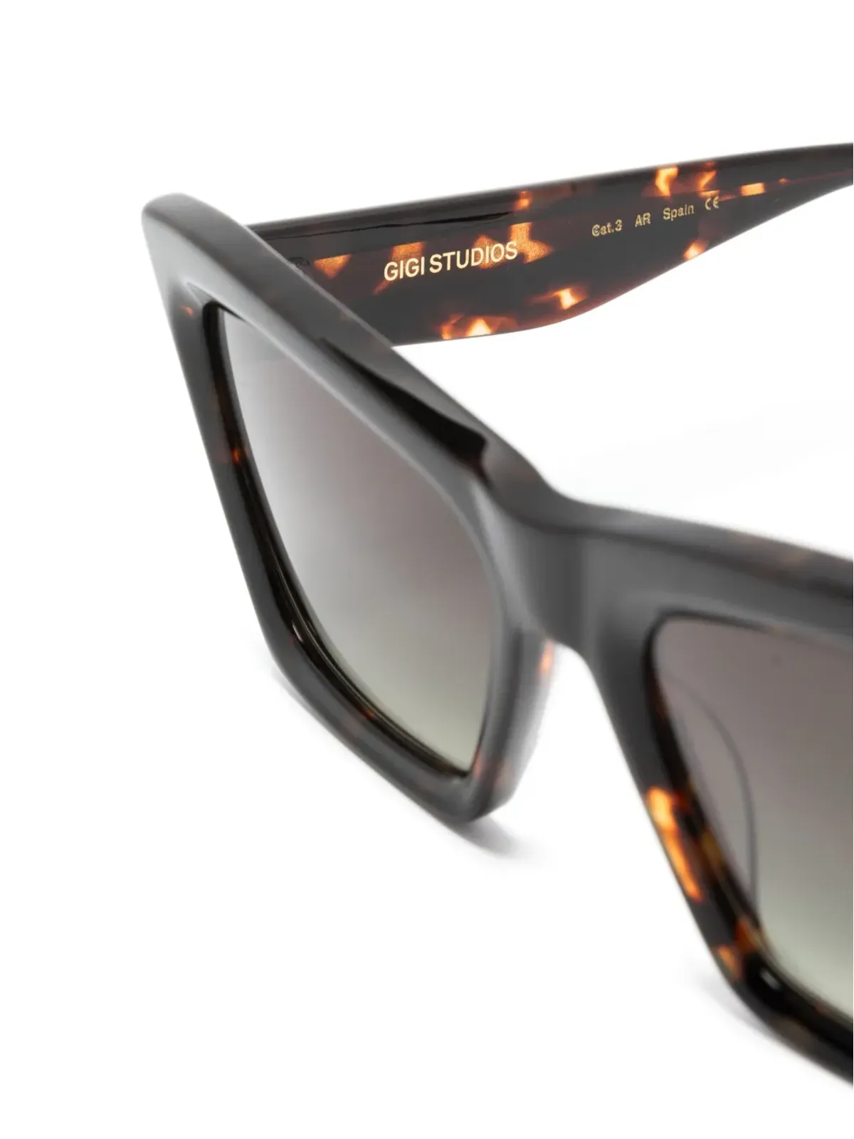 GIGI STUDIOS Esmeralda cat-eye sunglasses - Brown - 画像3