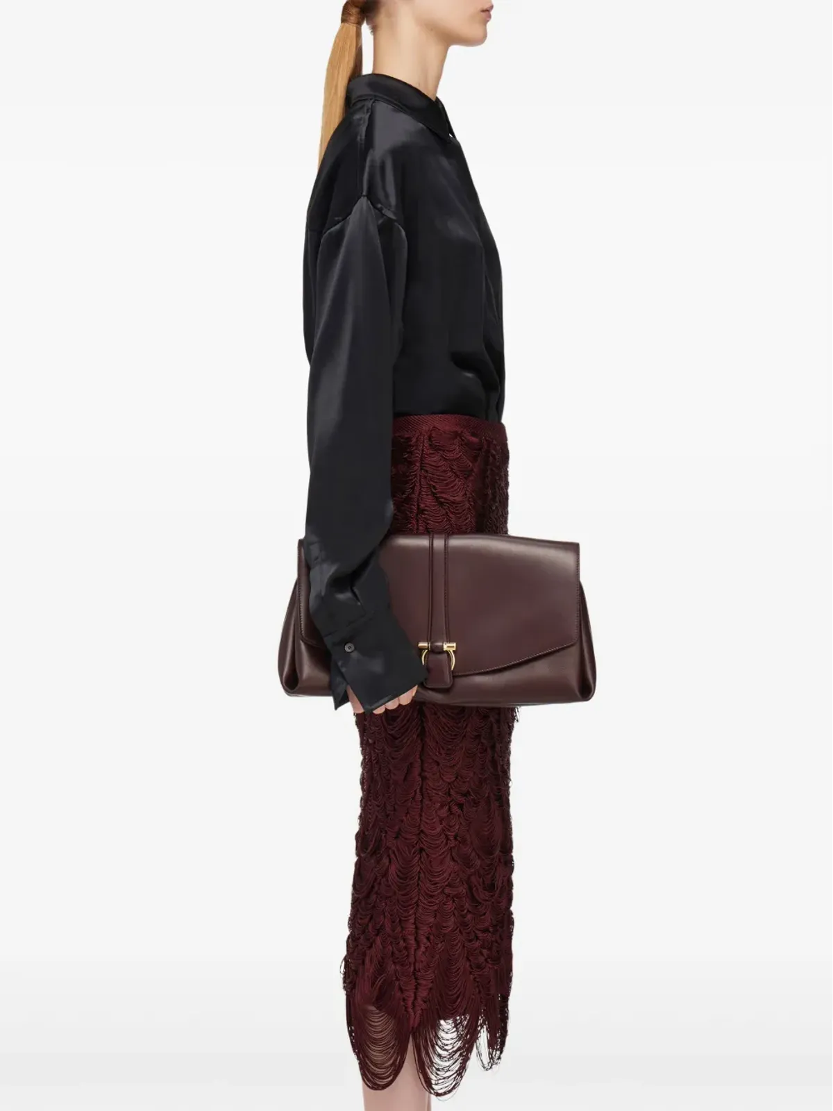 Ferragamo 大型フロントフラップショルダーバッグ - 画像2