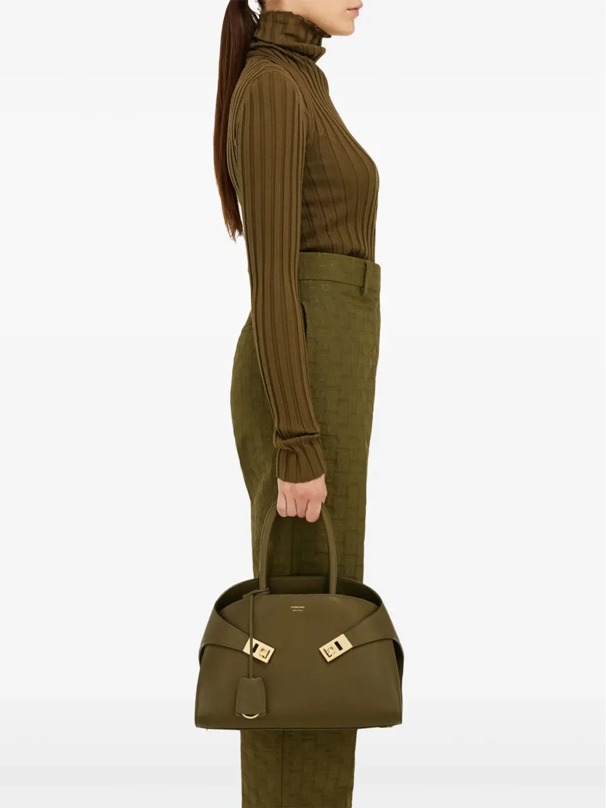 Ferragamo 小さめ Hug ハンドバッグ - グリーン - 画像2