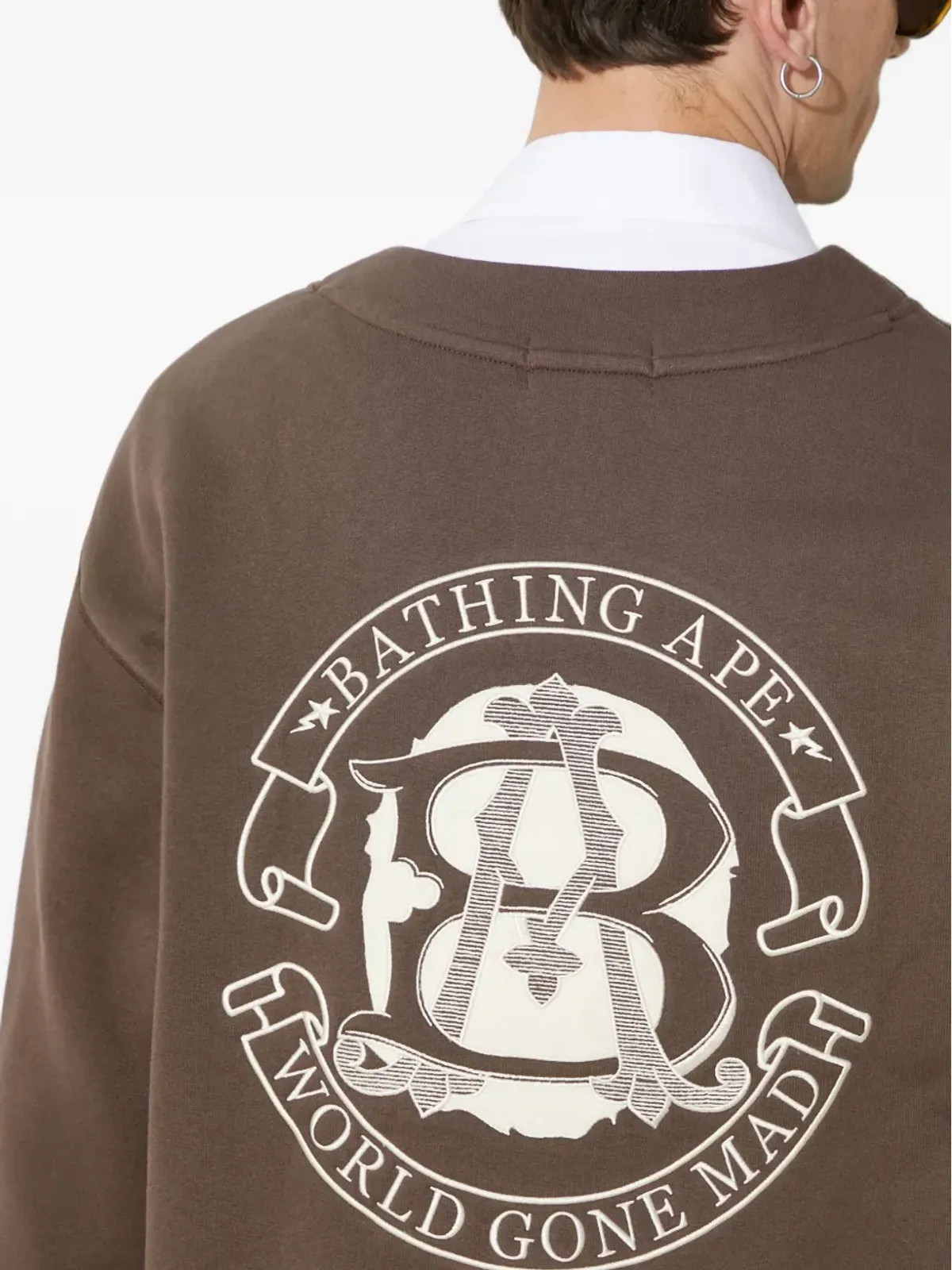 A BATHING APE® コレッジバッジ ボタン付きカーディガン - 画像5