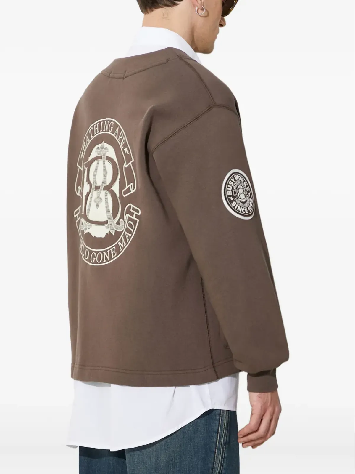 A BATHING APE® コレッジバッジ ボタン付きカーディガン - 画像4