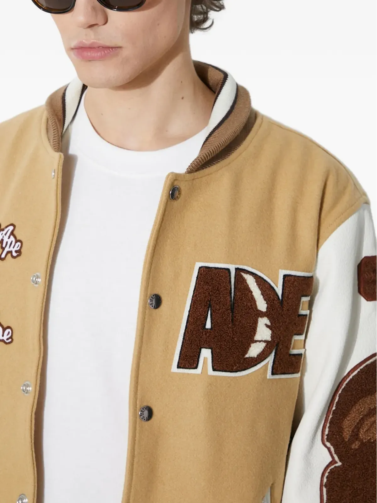 A BATHING APE® アップリケ付き バーシティジャケット - 画像5
