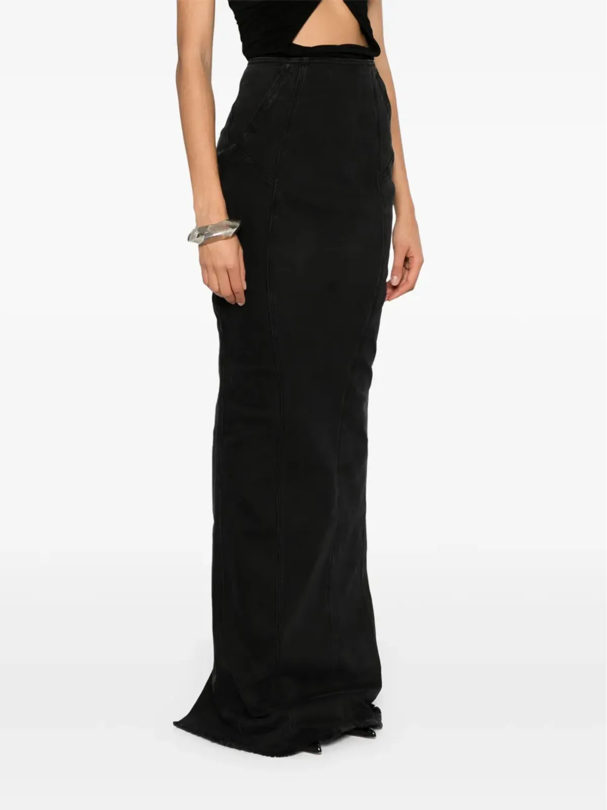 ENTIRE STUDIOS Channel denim maxi skirt - Black - 画像3