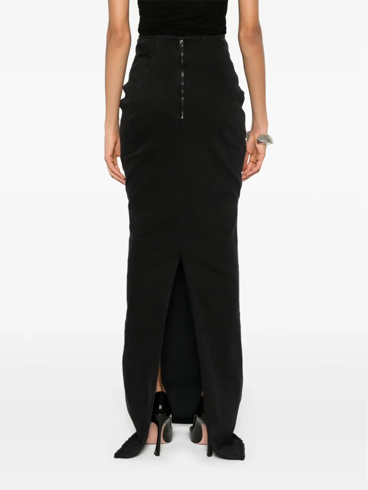 ENTIRE STUDIOS Channel denim maxi skirt - Black - 画像4