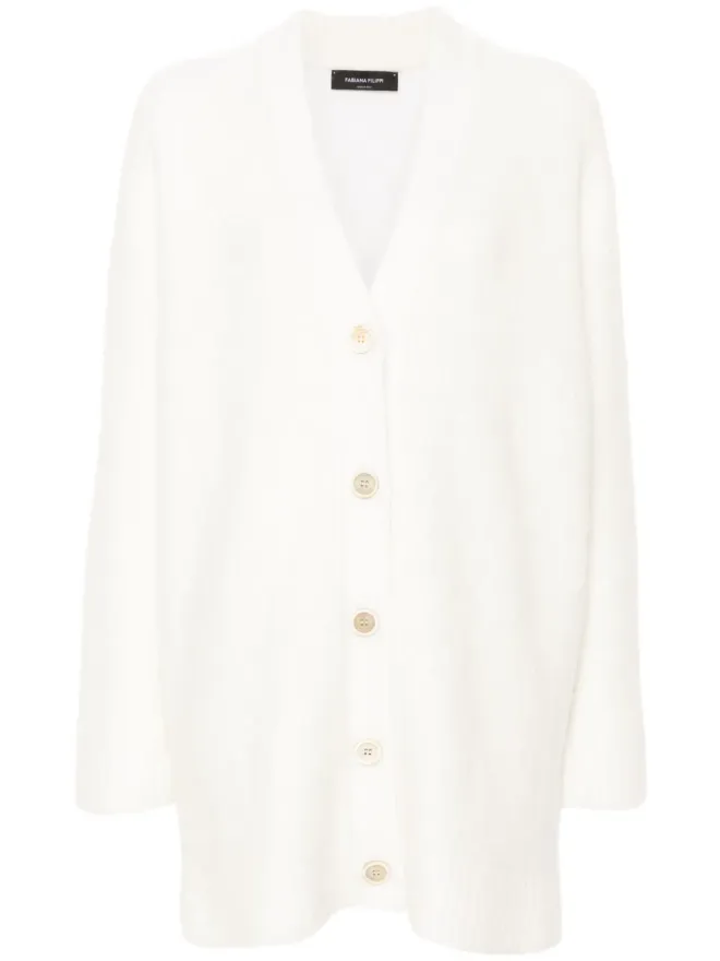 Fabiana Filippi Fabiana Filippi Vネック ブラッシュド カーディガンの商品画像