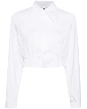 Noir Kei Ninomiya オーバーサイズカラー クロップドシャツ - White - サムネイル1