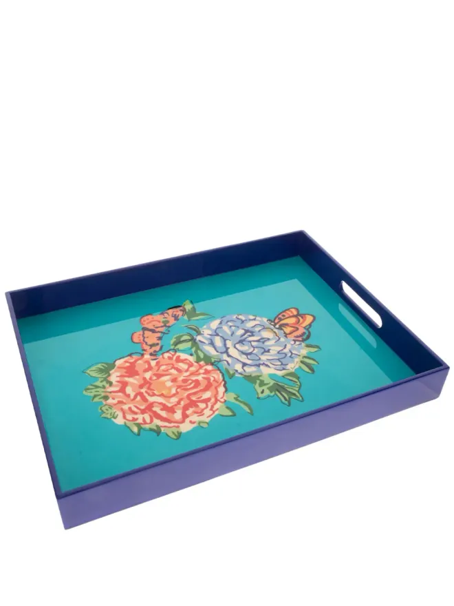 Lisa Corti Lisa Corti クイーンフラワー ウッドトレイの商品画像
