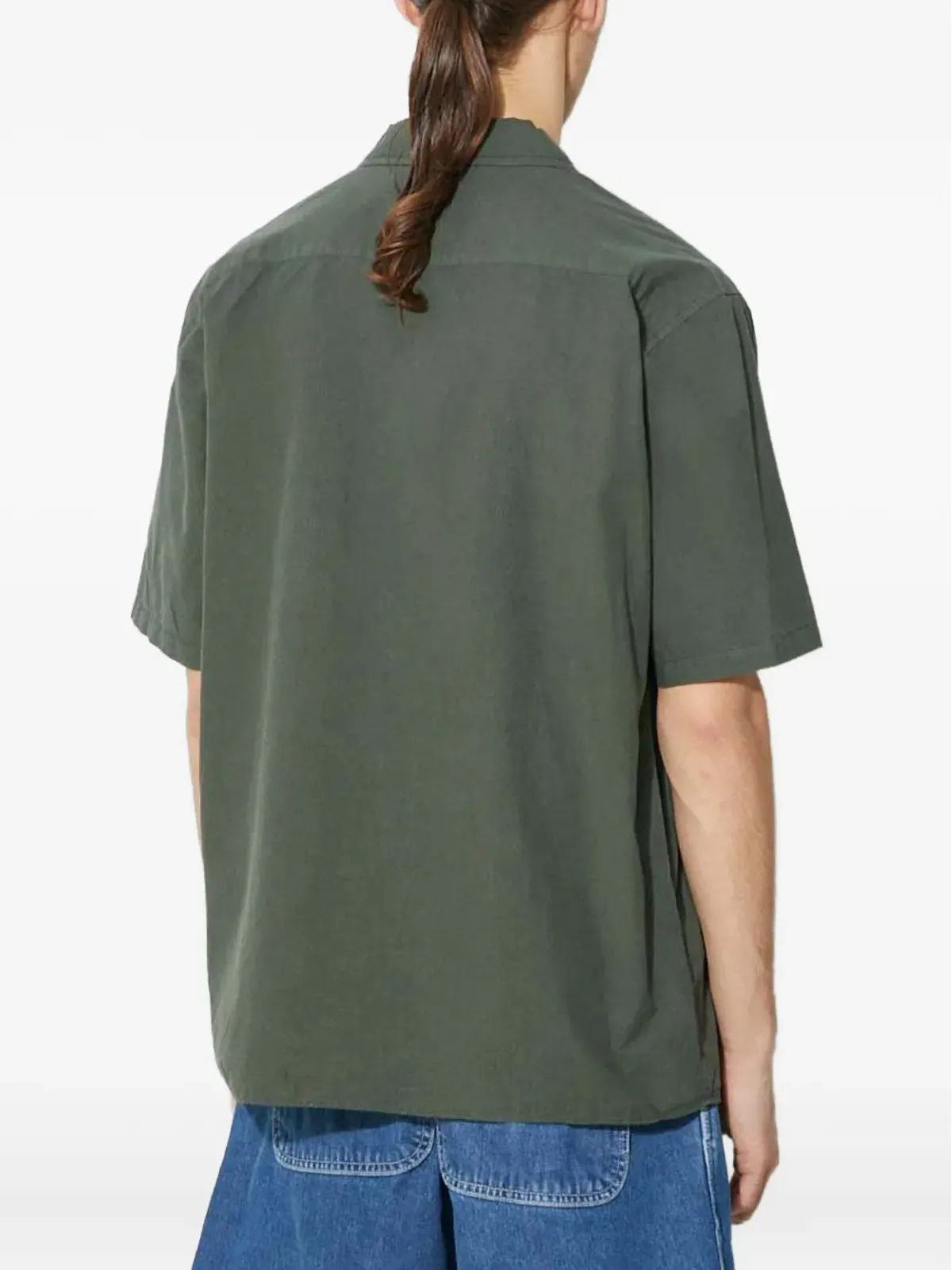 Norse Projects カーステン ポケット付き 半袖シャツ グリーン - 画像4