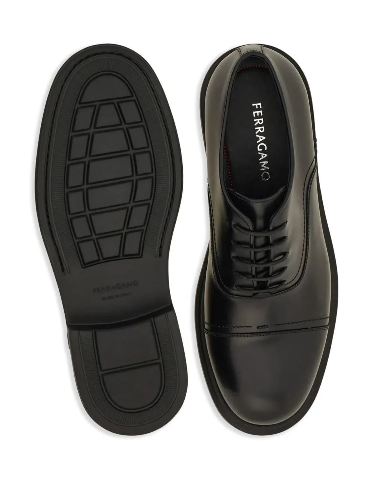Ferragamo トゥキャップレザー オックスフォードシューズ - 画像5