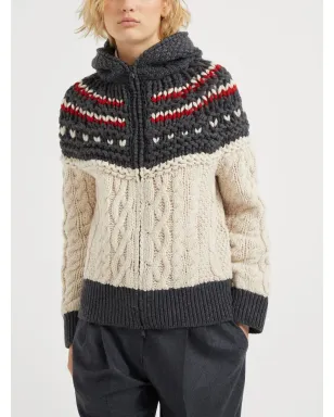 Brunello Cucinelli フード付きカシミヤカーディガン - サムネイル3