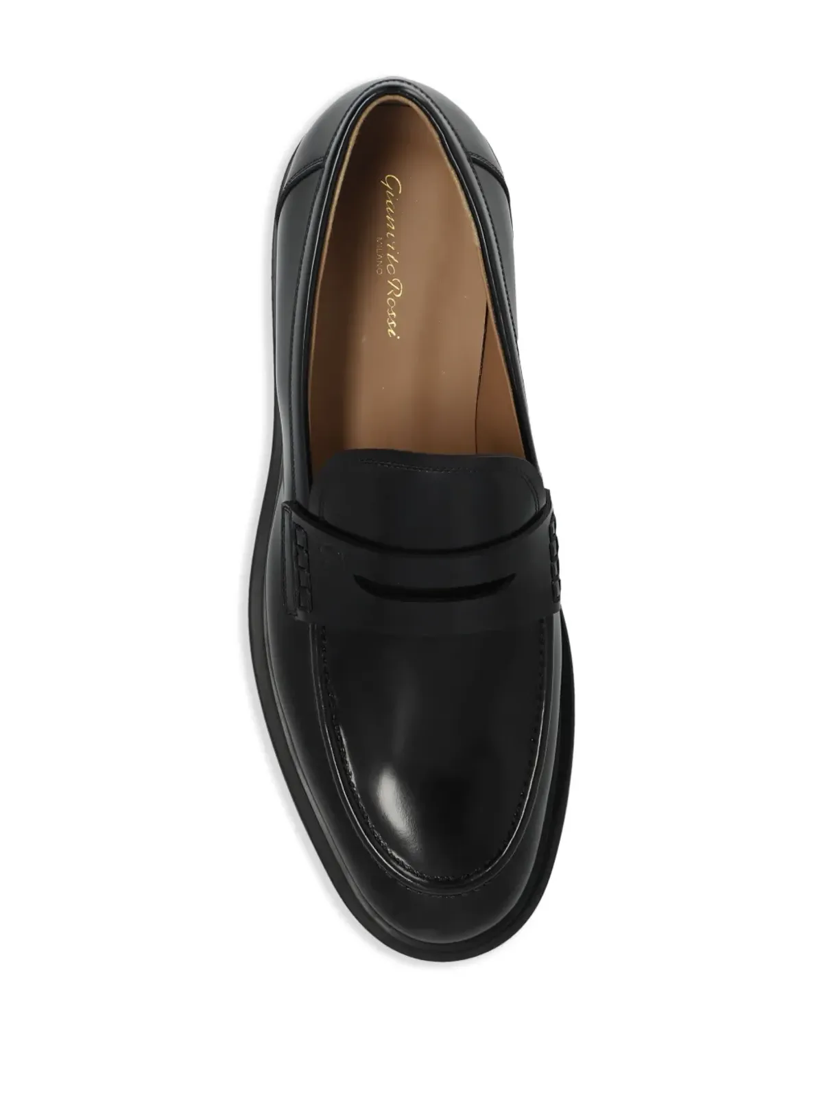 Gianvito Rossi Harris ポリッシュドレザー ペニーローファー - 画像4