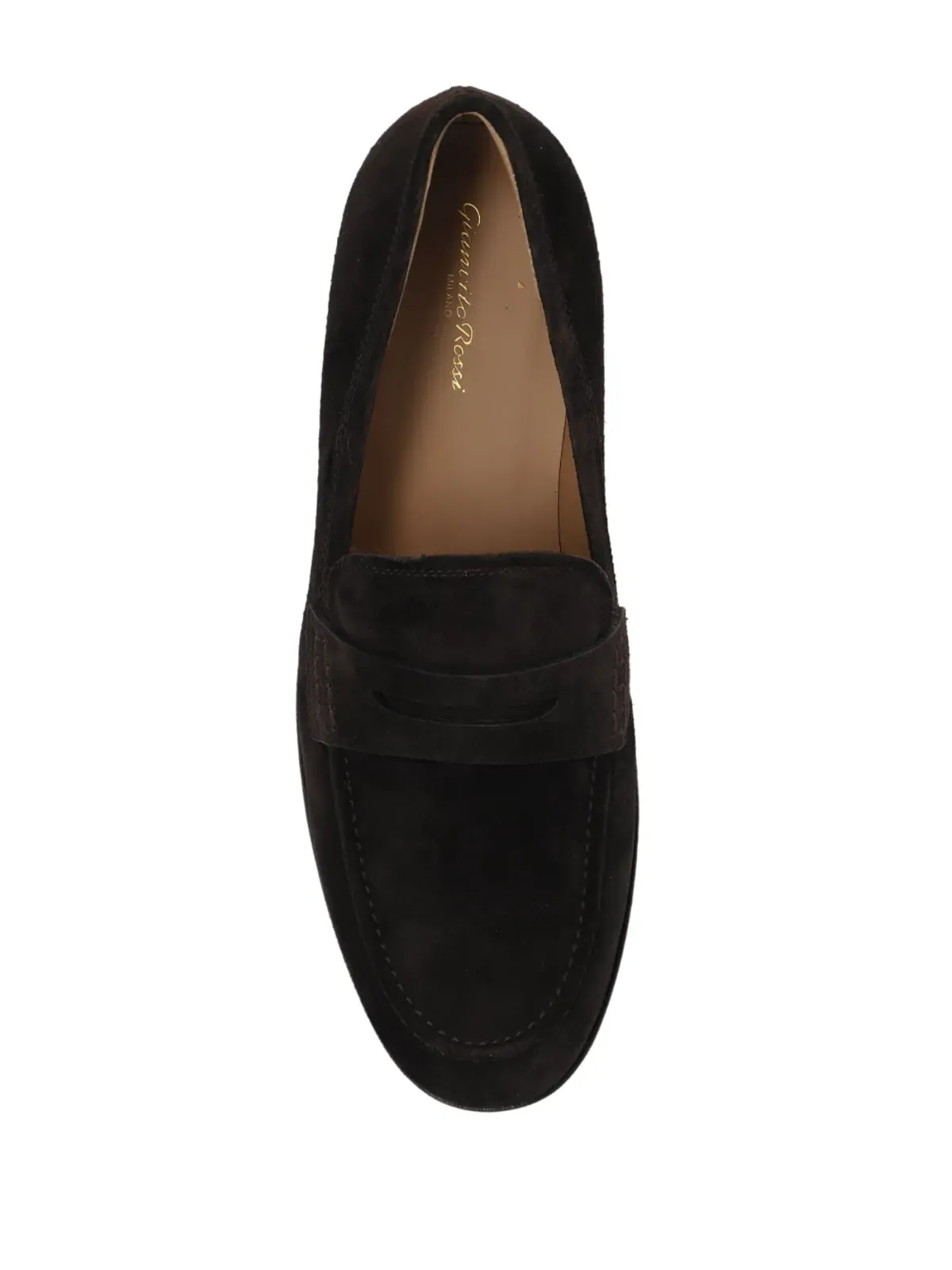 Gianvito Rossi George ペニー・スロット スエード ローファー ブラウン - 画像4