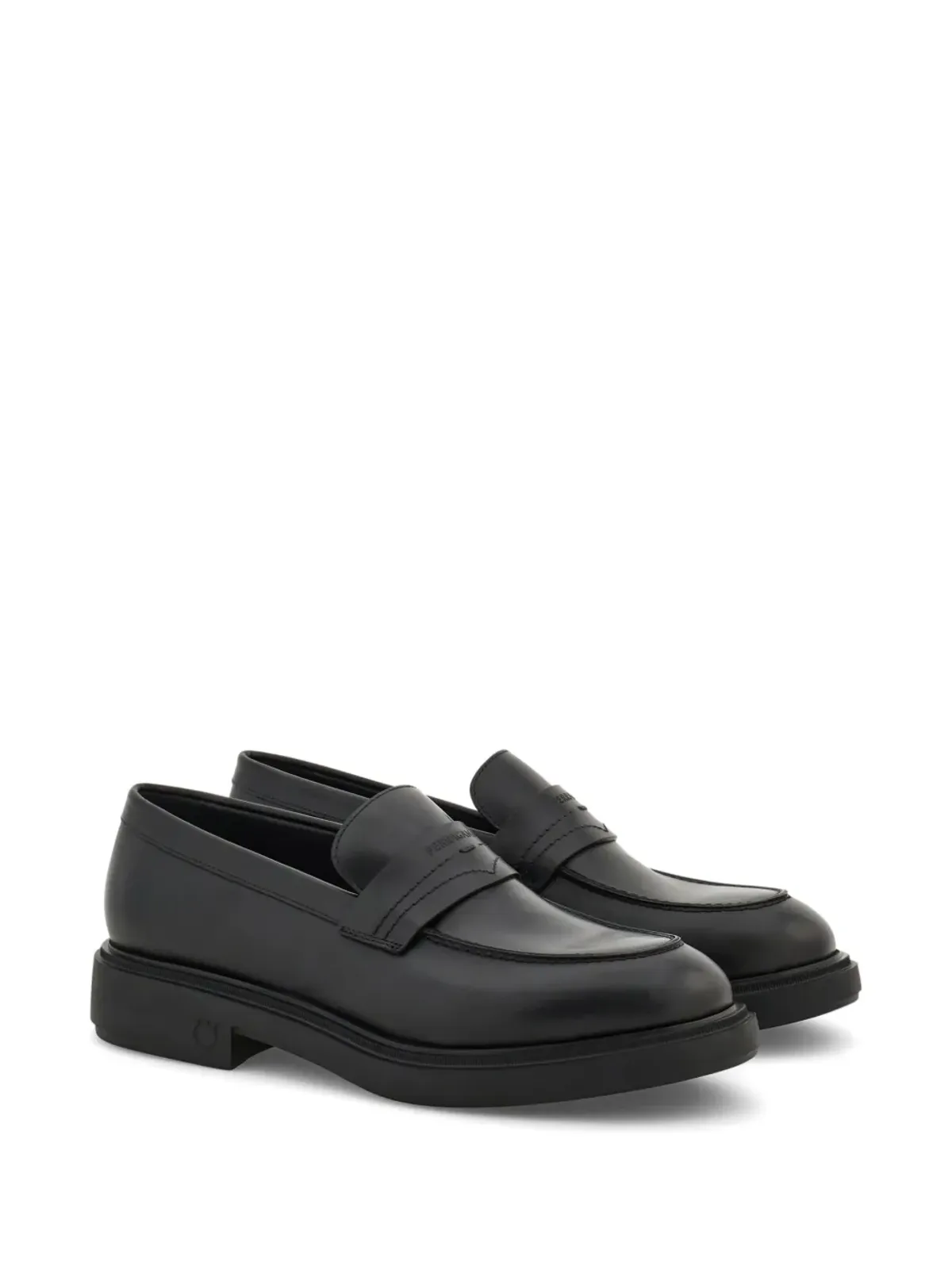 Ferragamo Caligola レザー ローファー - ブラック - 画像2