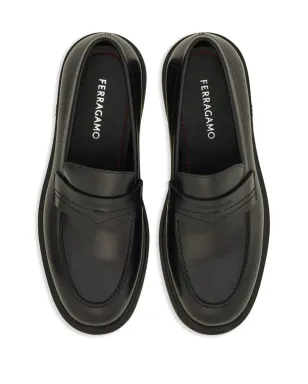 Ferragamo Caligola レザー ローファー - ブラック - サムネイル4
