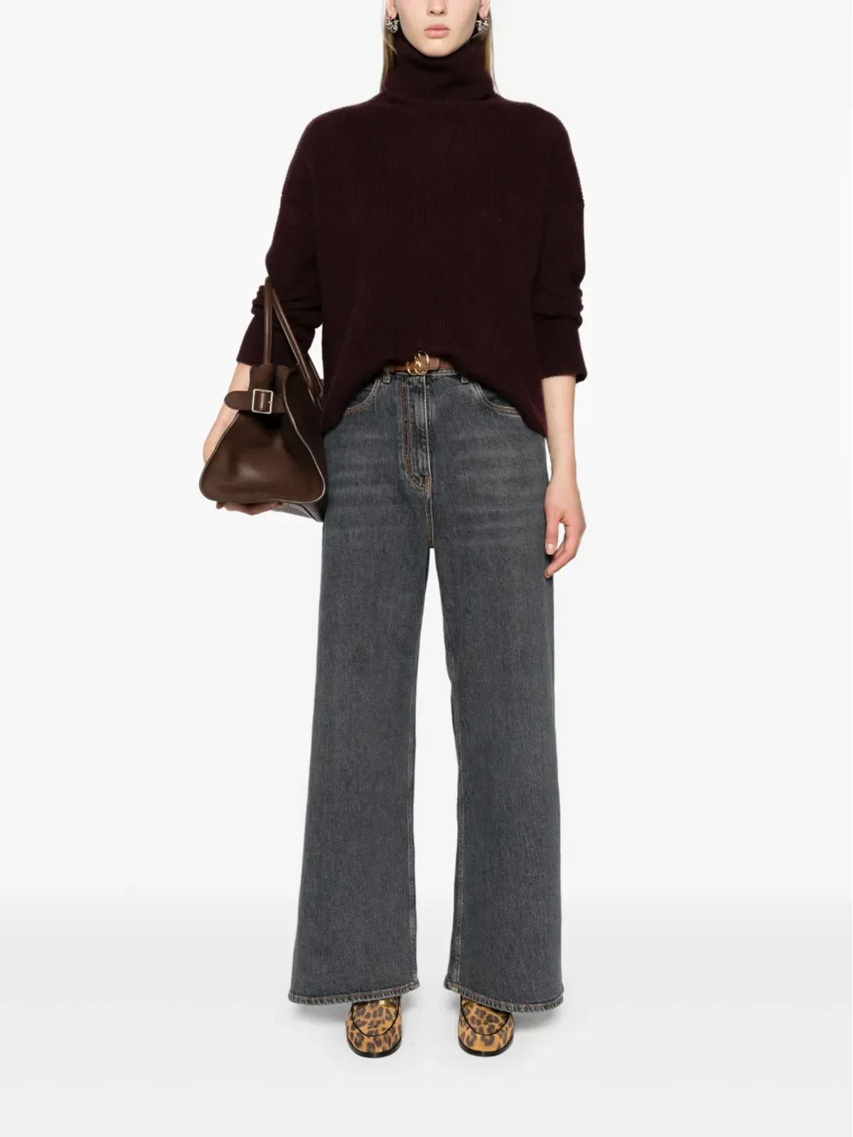 ETRO ワイドレッグジーンズ グレー - 画像2