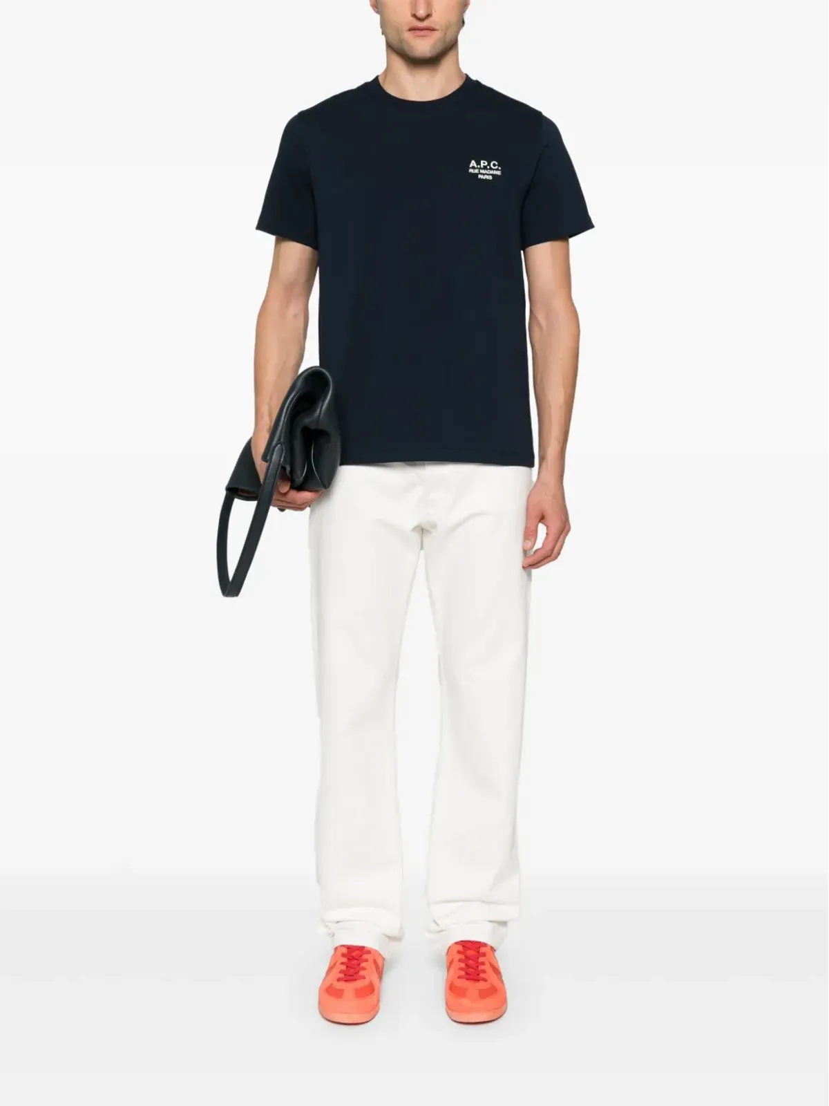 A.P.C. ロゴプリント Tシャツ ブルー - 画像2