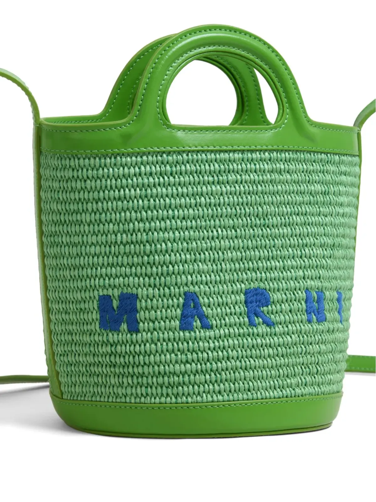 Marni トロピカリア ロゴ刺繍 トートバッグ - グリーン - 画像5