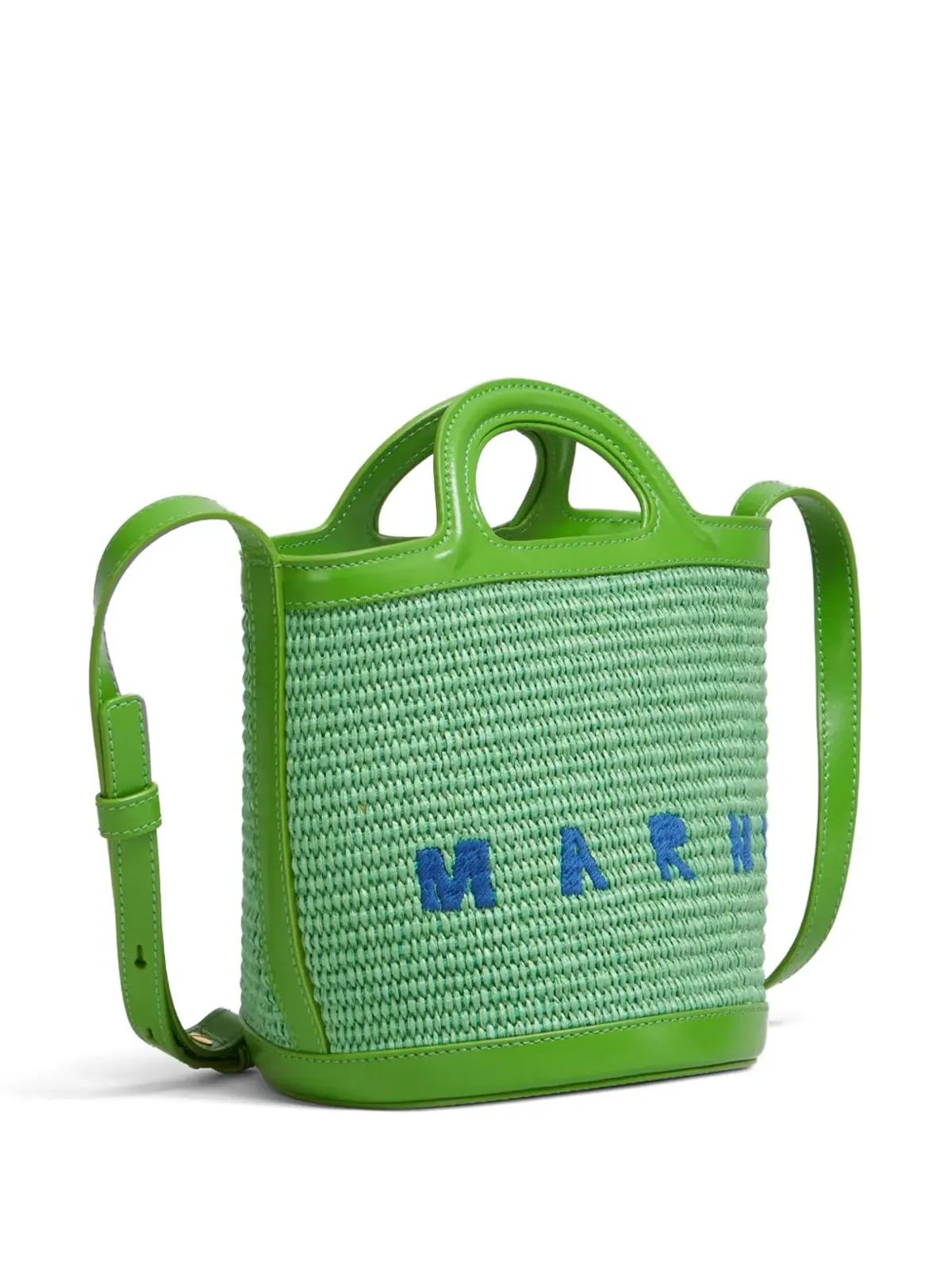 Marni トロピカリア ロゴ刺繍 トートバッグ - グリーン - 画像4