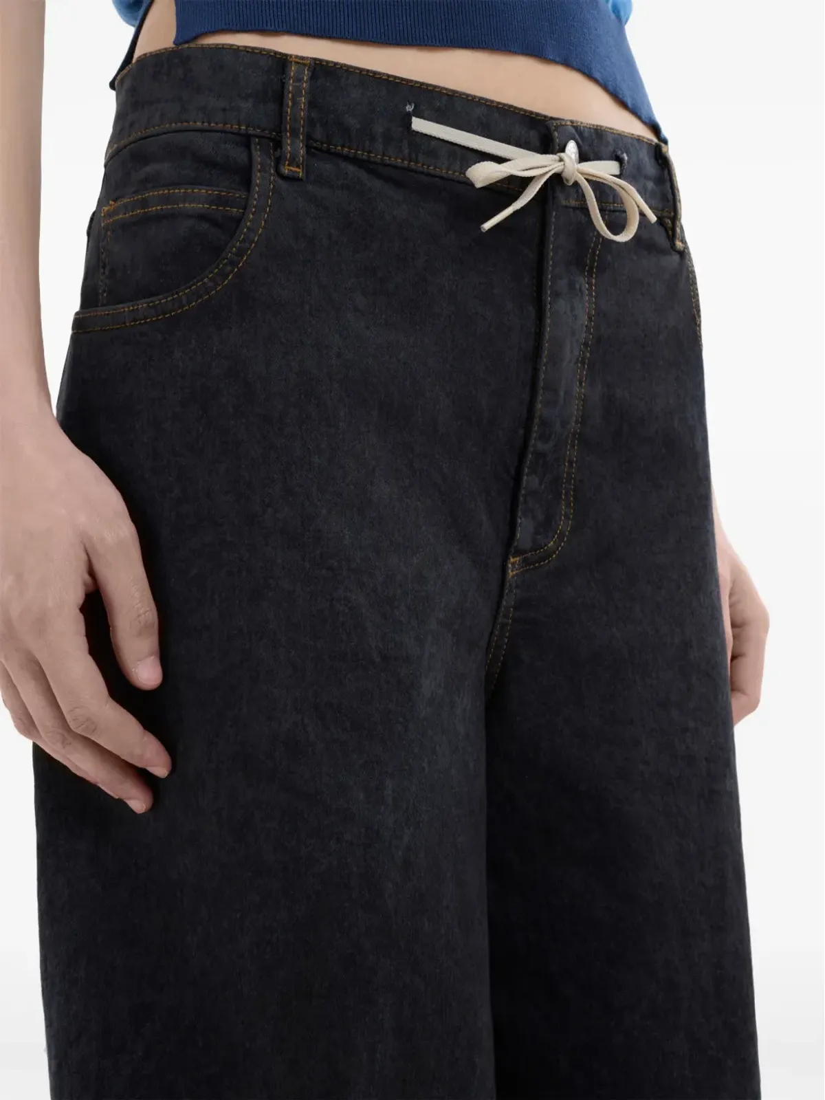 Marni ハイライズワイドレッグジーンズ - ブラック - 画像5