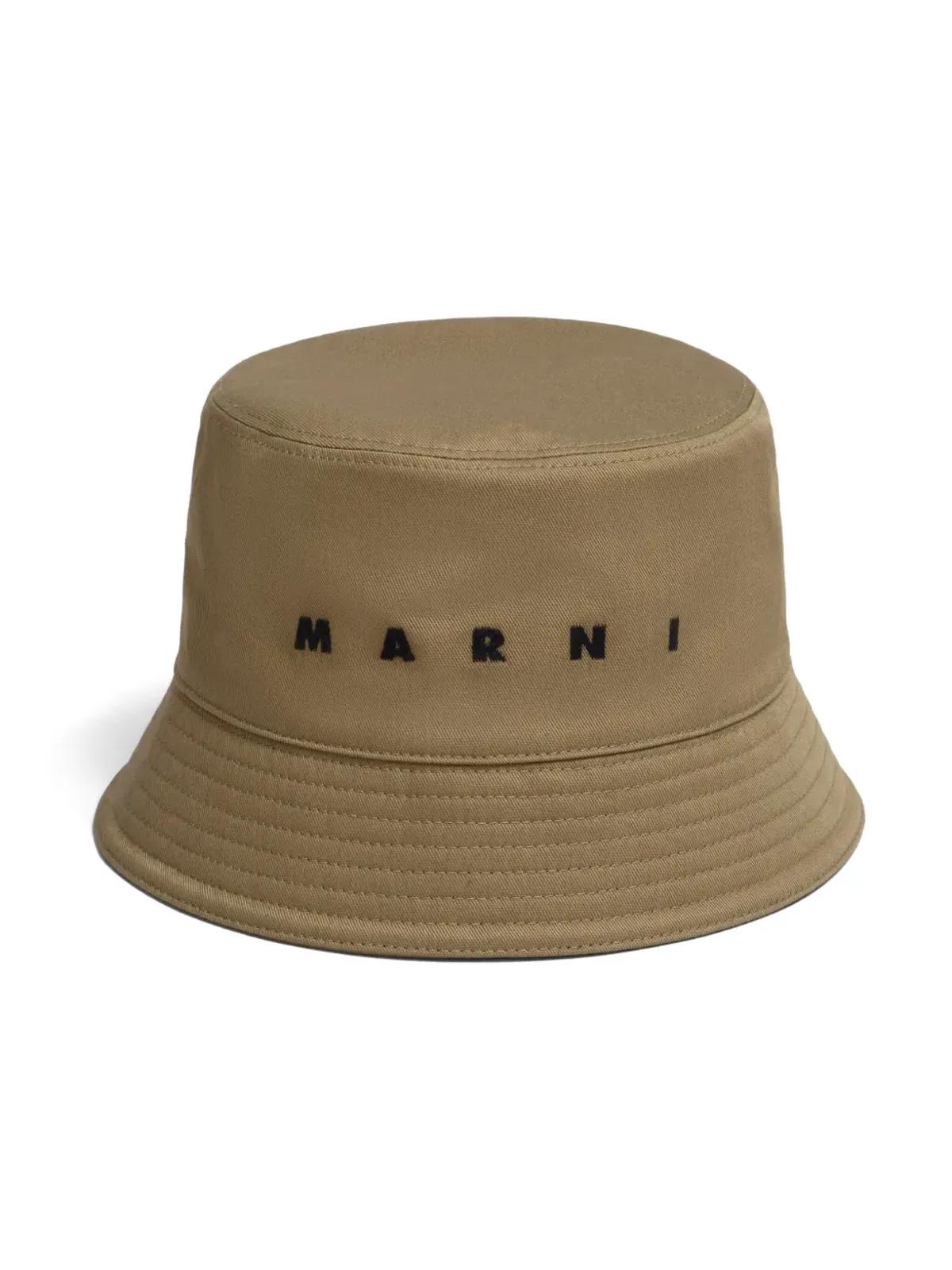 Marni ロゴ刺繍コットン バケットハット - 画像3