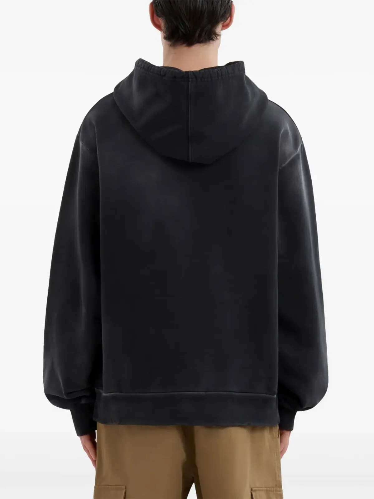 Marni ブリーチ加工 コットン フード付きパーカー - ブラック - 画像4