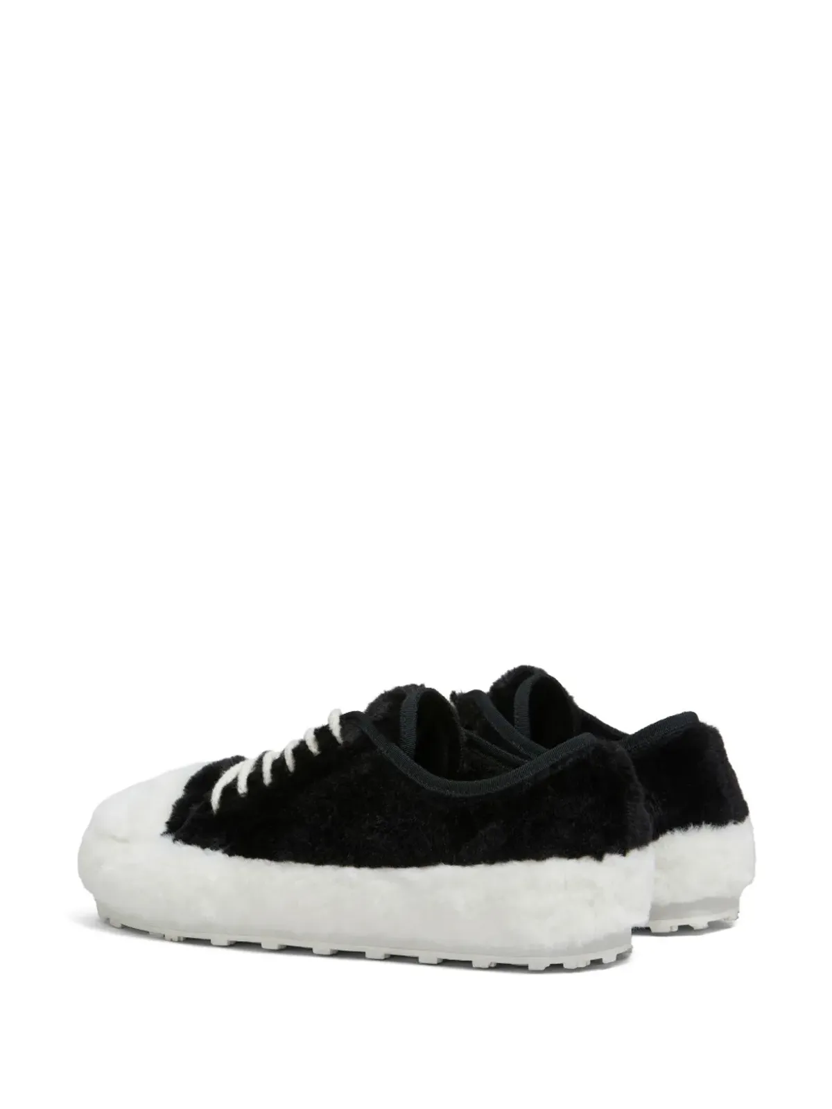 Marni テディ レースアップ スニーカー ブラック - 画像3