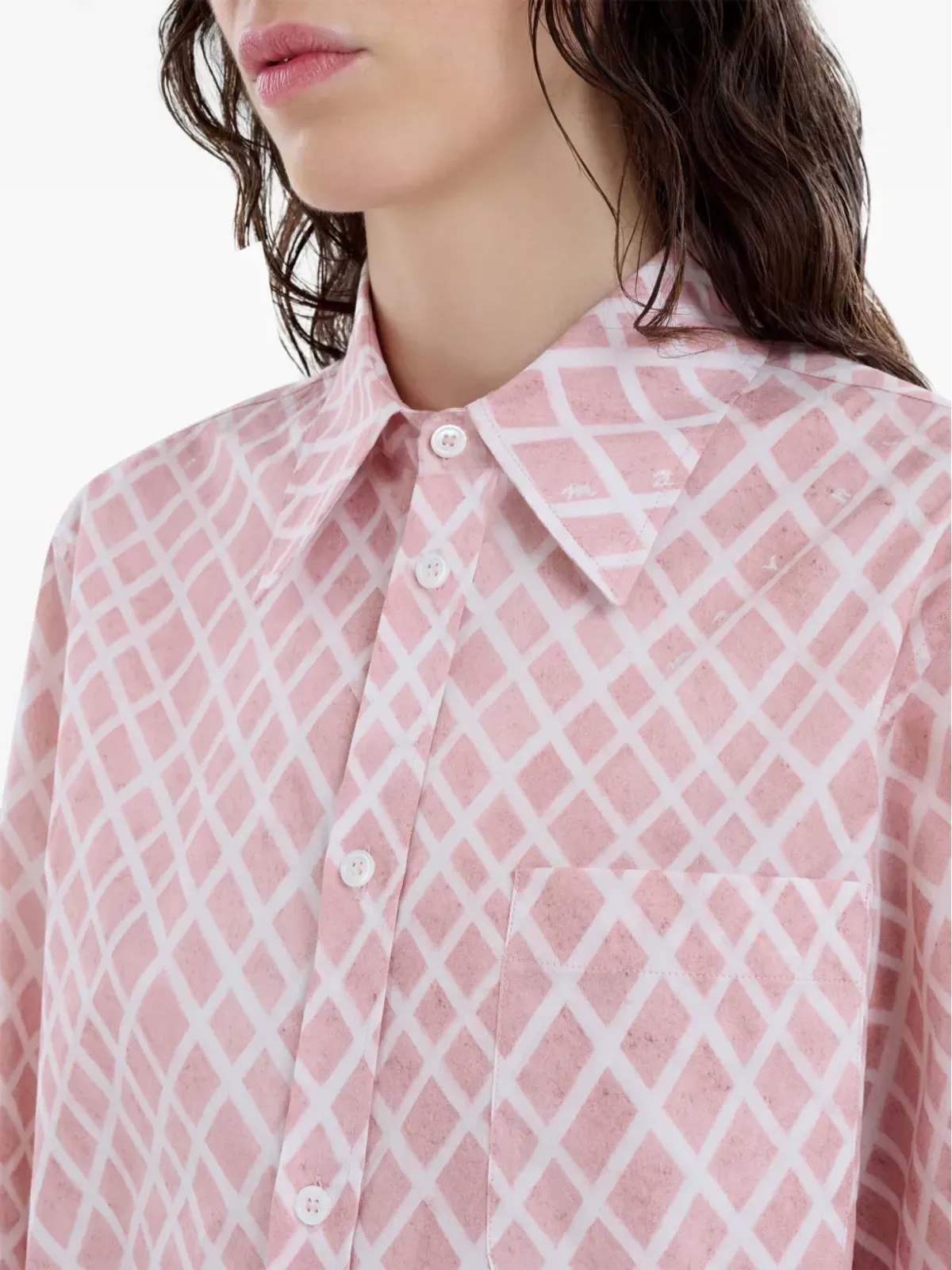 Marni 柄入り長袖シャツ - ピンク - 画像5