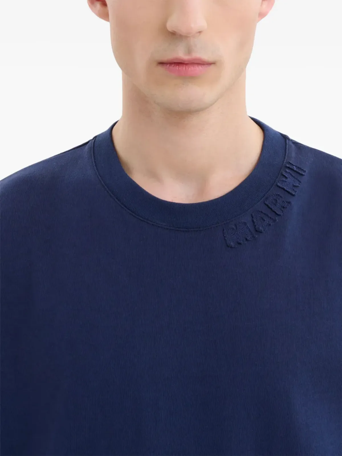 Marni ロゴアップリケ コットン Tシャツ - ブルー - 画像5