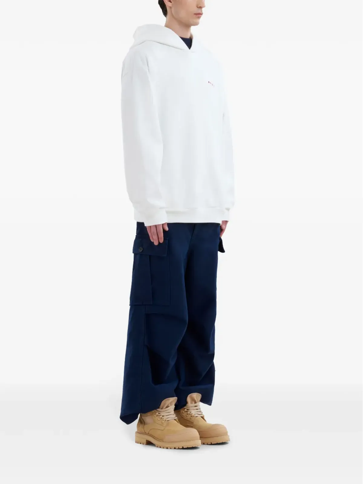 Marni ロゴアップリケ コットン Tシャツ - ブルー - 画像2