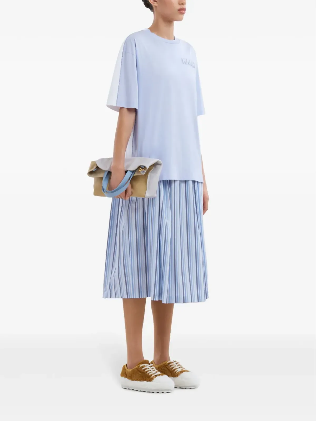 Marni ロゴエンボス Tシャツ - ブルー - 画像2