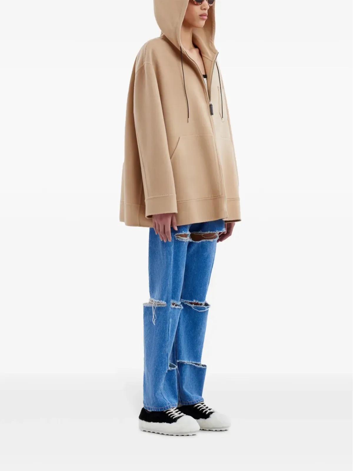 Marni カットアウト コットンデニム ジーンズ - ブルー - 画像2