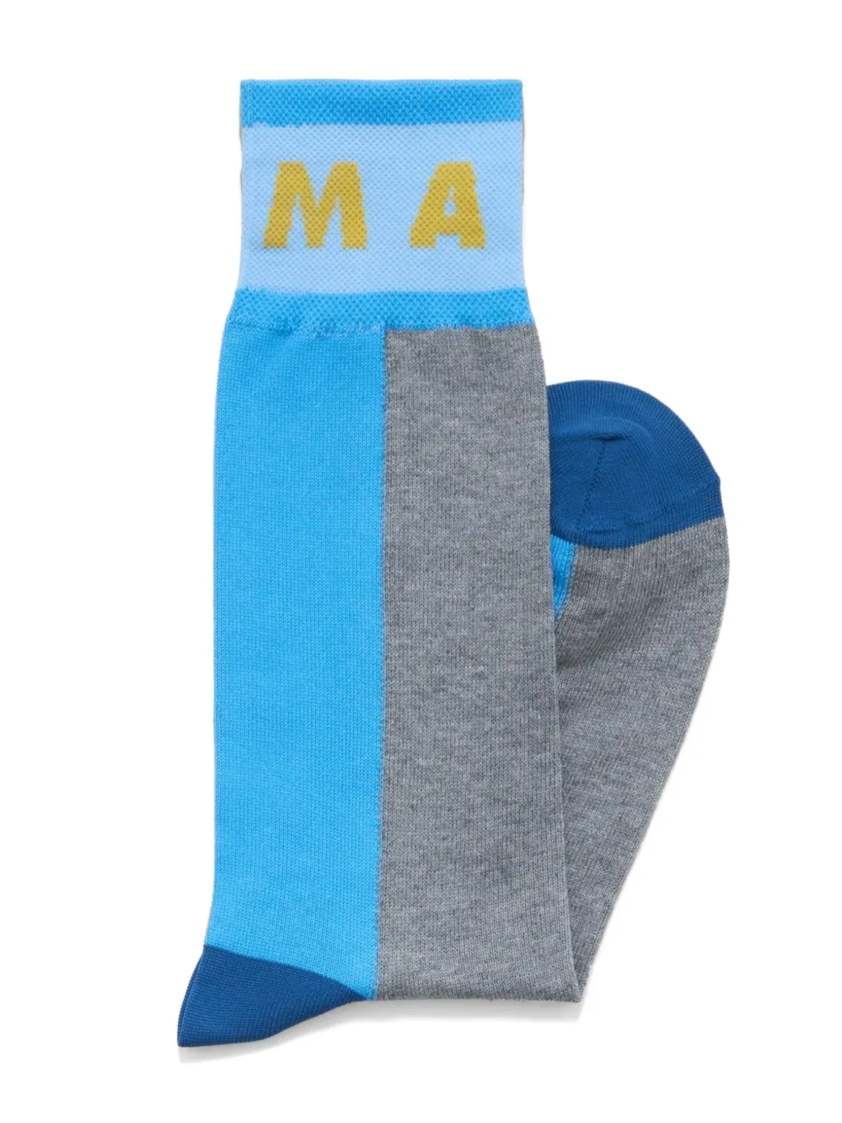 Marni ロゴ入りインターシア編み カラーブロック ソックス - 画像2