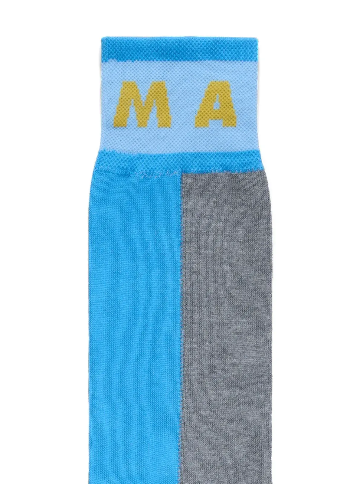 Marni ロゴ入りインターシア編み カラーブロック ソックス - 画像3