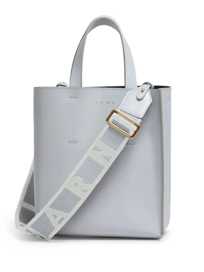 Marni Marni ロゴストラップ レザートートバッグ - グレーの商品画像