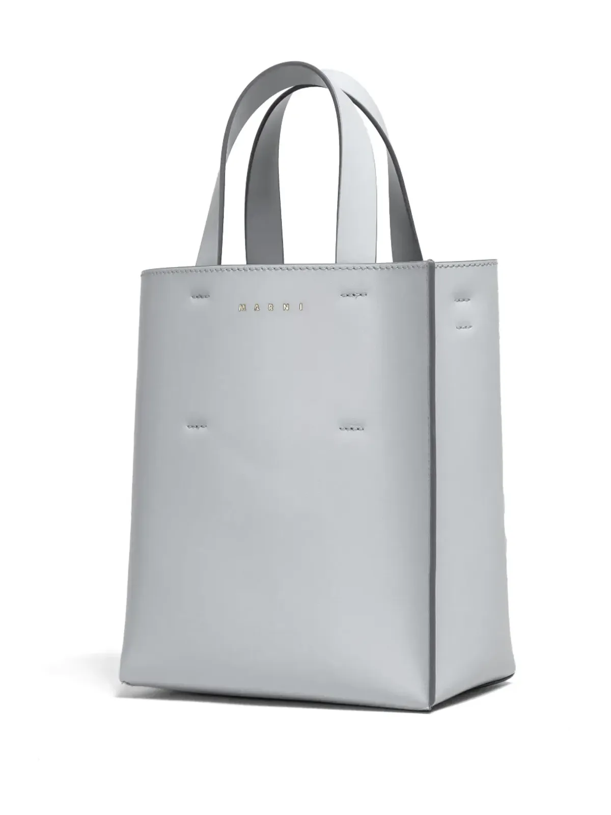 Marni ロゴストラップ レザートートバッグ - グレー - 画像5