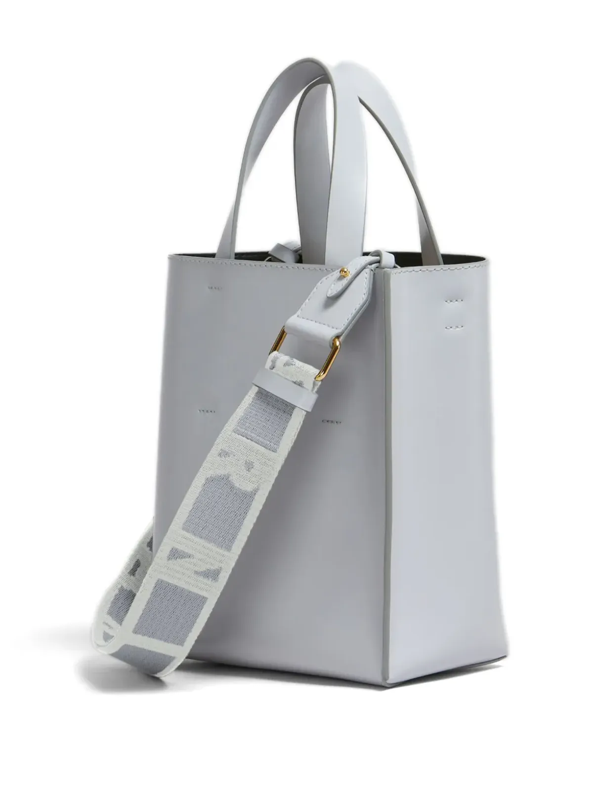 Marni ロゴストラップ レザートートバッグ - グレー - 画像3