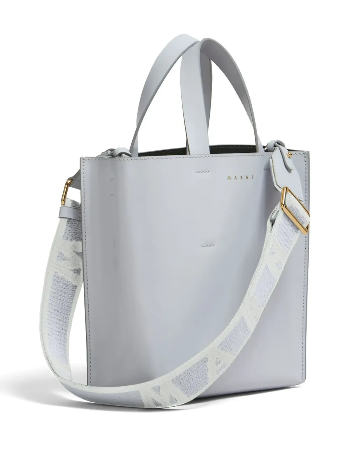 Marni ロゴストラップ レザートートバッグ - グレー - 画像4