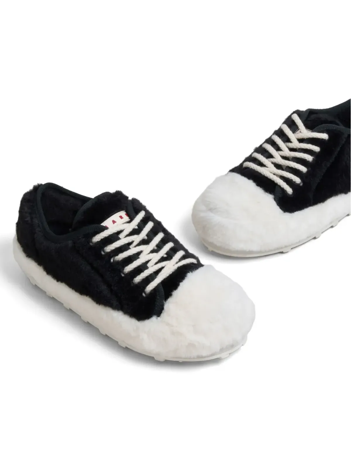 Marni テディレースアップスニーカー - ブラック - 画像5