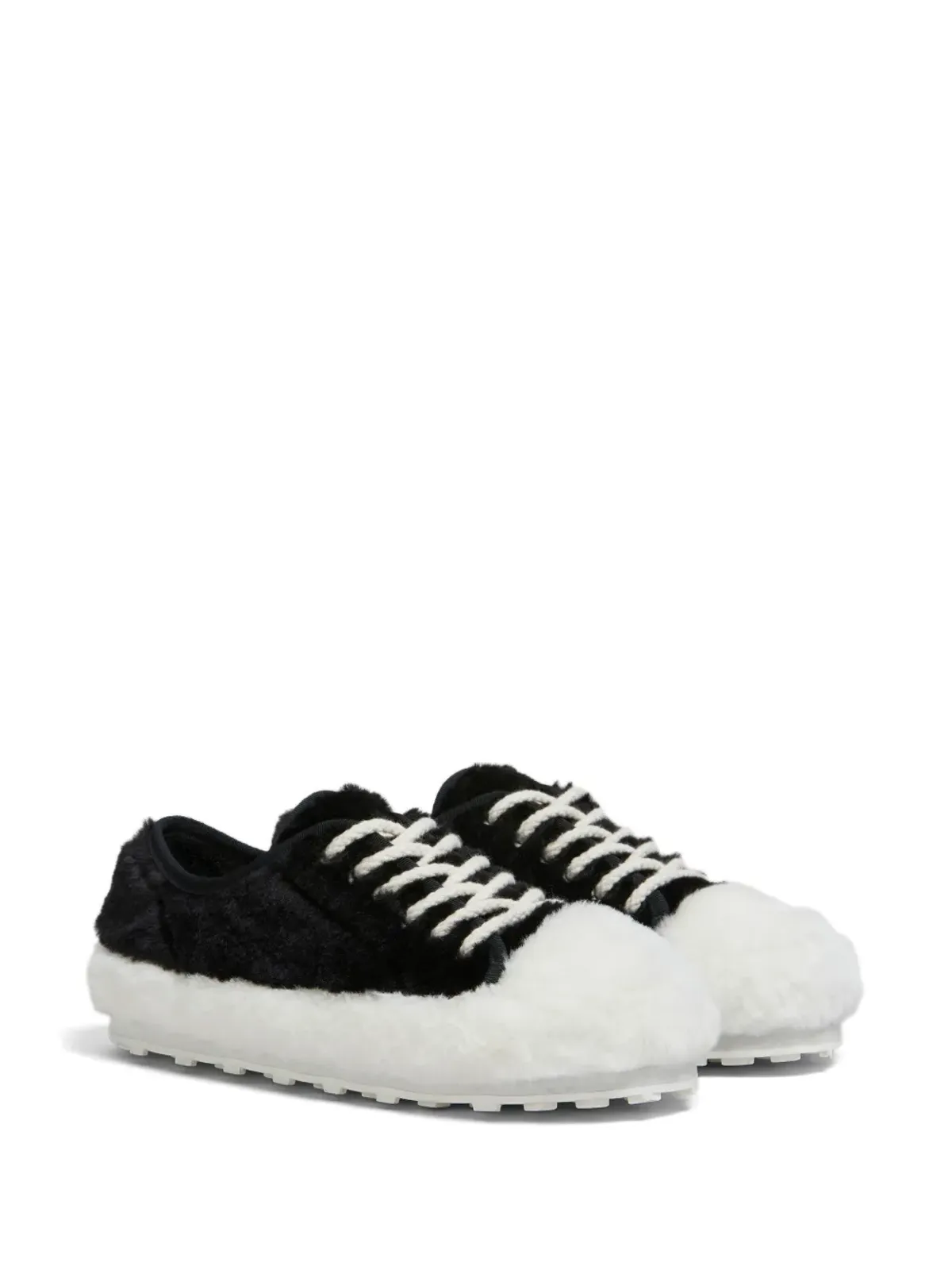 Marni テディレースアップスニーカー - ブラック - 画像2
