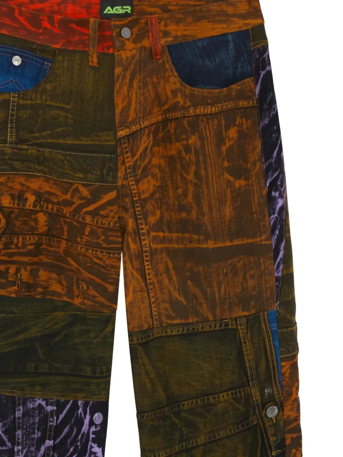 AGR AW23 アップサイクルデニムジーンズ - オレンジ - 画像3