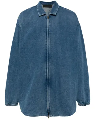 FEAR OF GOD ESSENTIALS ジップアップデニムシャツジャケット ブルー - サムネイル1