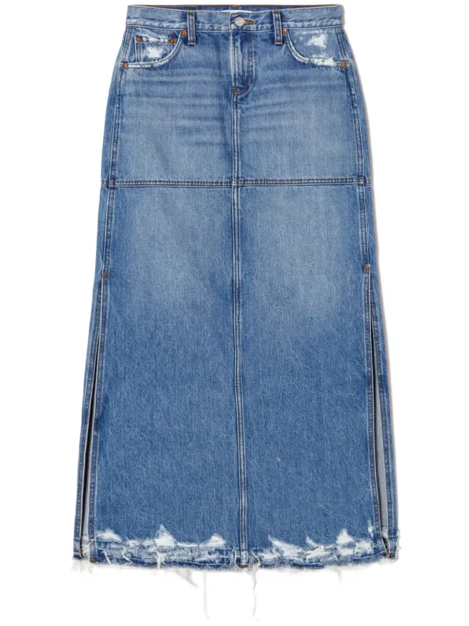 RE/DONE RE/DONE スプリットミッドライズ デニムスカートの商品画像