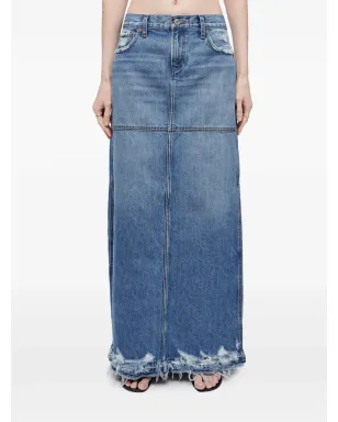 RE/DONE スプリットミッドライズ デニムスカート - サムネイル3