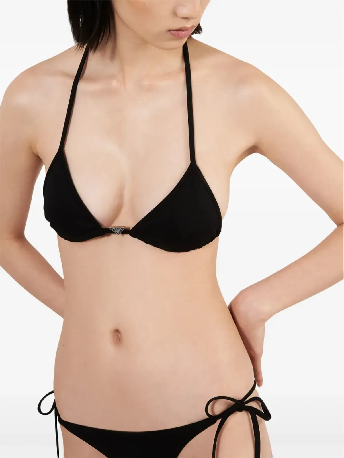Prada トライアングルカップ ホルターネック ビキニトップ - 画像5