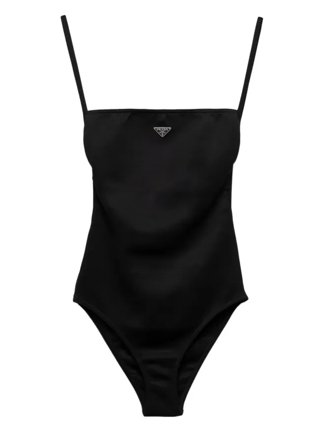 Prada Prada 三角ロゴ オープンバック ワンピース水着 ブラックの商品画像