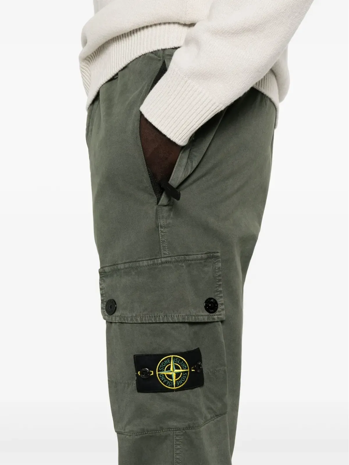 Stone Island コンパスバッジ カーゴパンツ - グリーン - 画像5