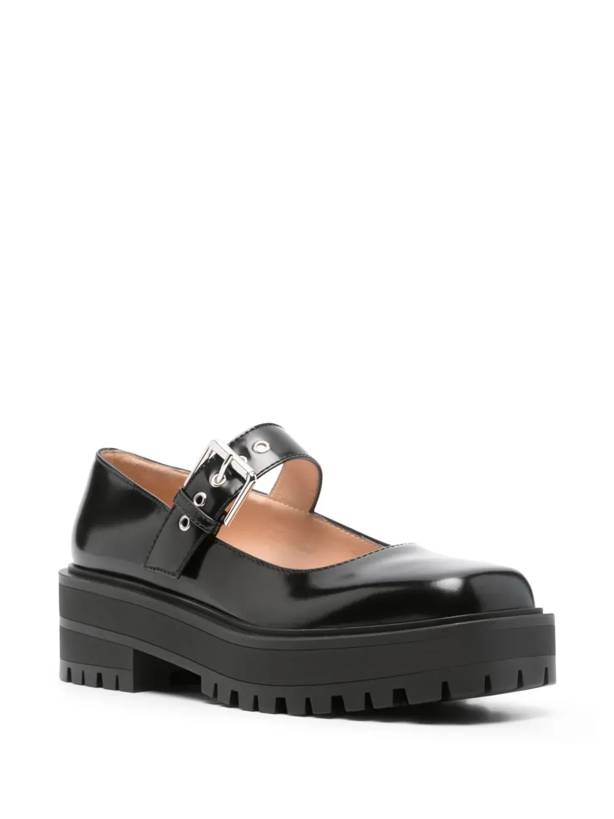 Gianvito Rossi バックル付き レザー ローファー - 画像2
