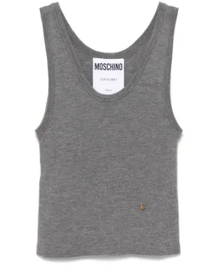Moschino ロゴ文字入りタンクトップ - グレー - サムネイル1