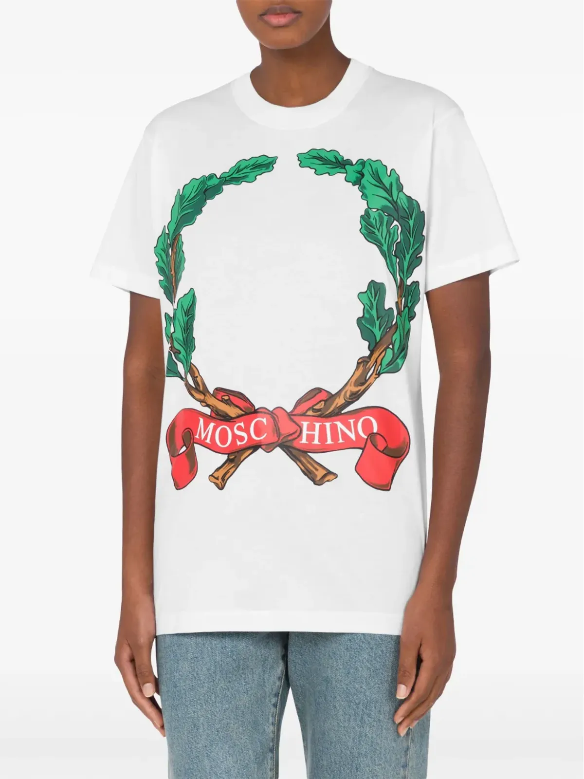 Moschino ローレルリース柄 コットンTシャツ - ホワイト - 画像2