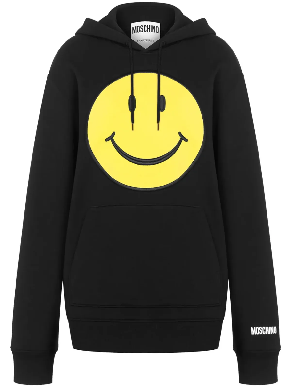 Moschino スマイリーロゴ入り コットン フーディー - 画像1